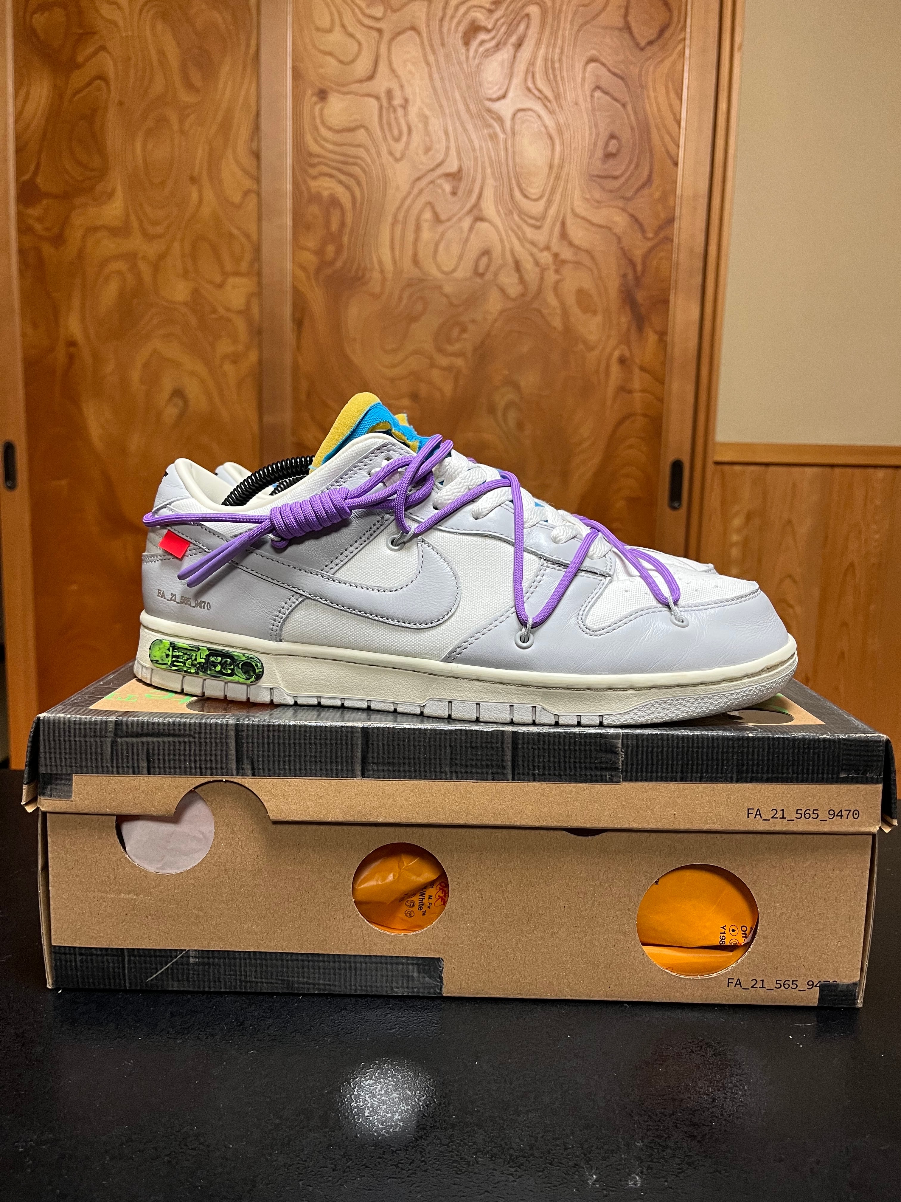 Off-White × Nike Dunk Low "Sail/Neutral Gray"