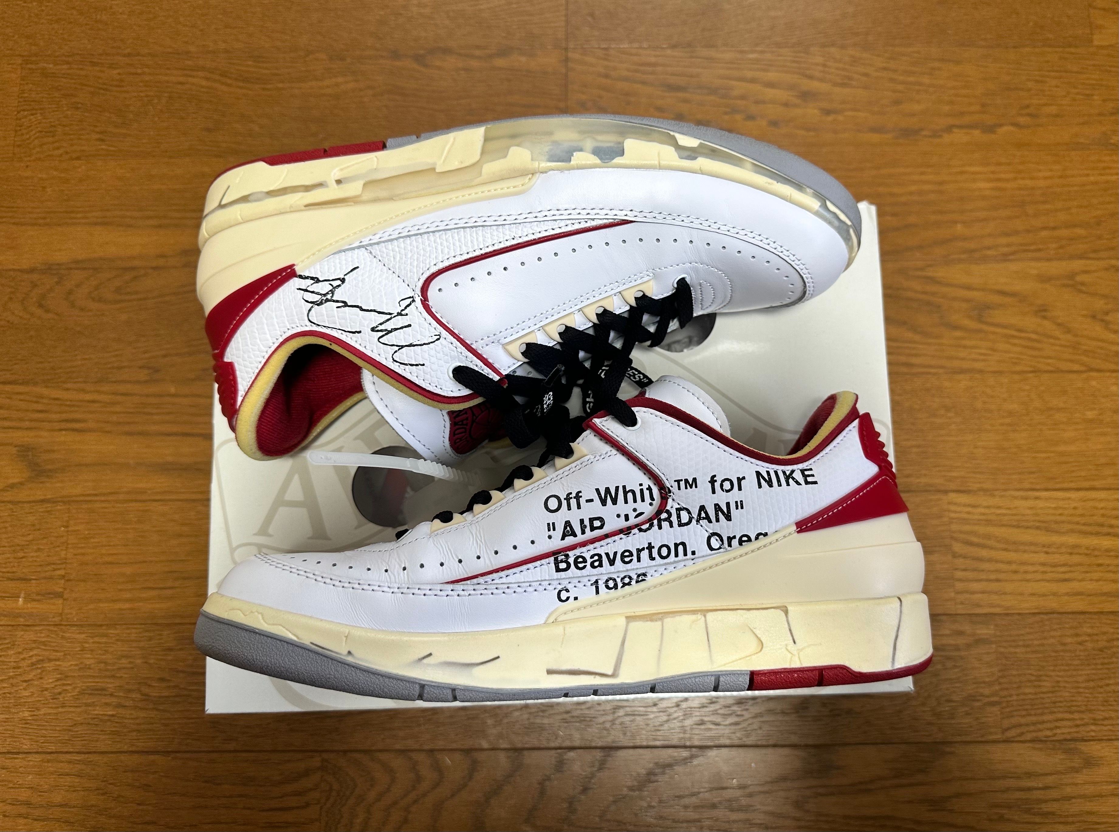 Off-White × Nike Air Jordan 2 Low "White and Varsity Red"