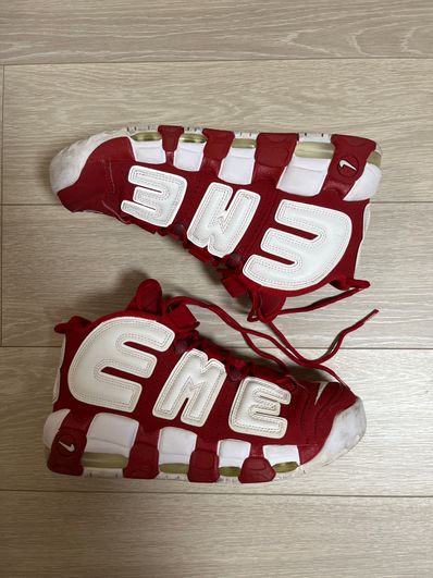 Supreme × Nike Air More Uptempo "White/Red"
