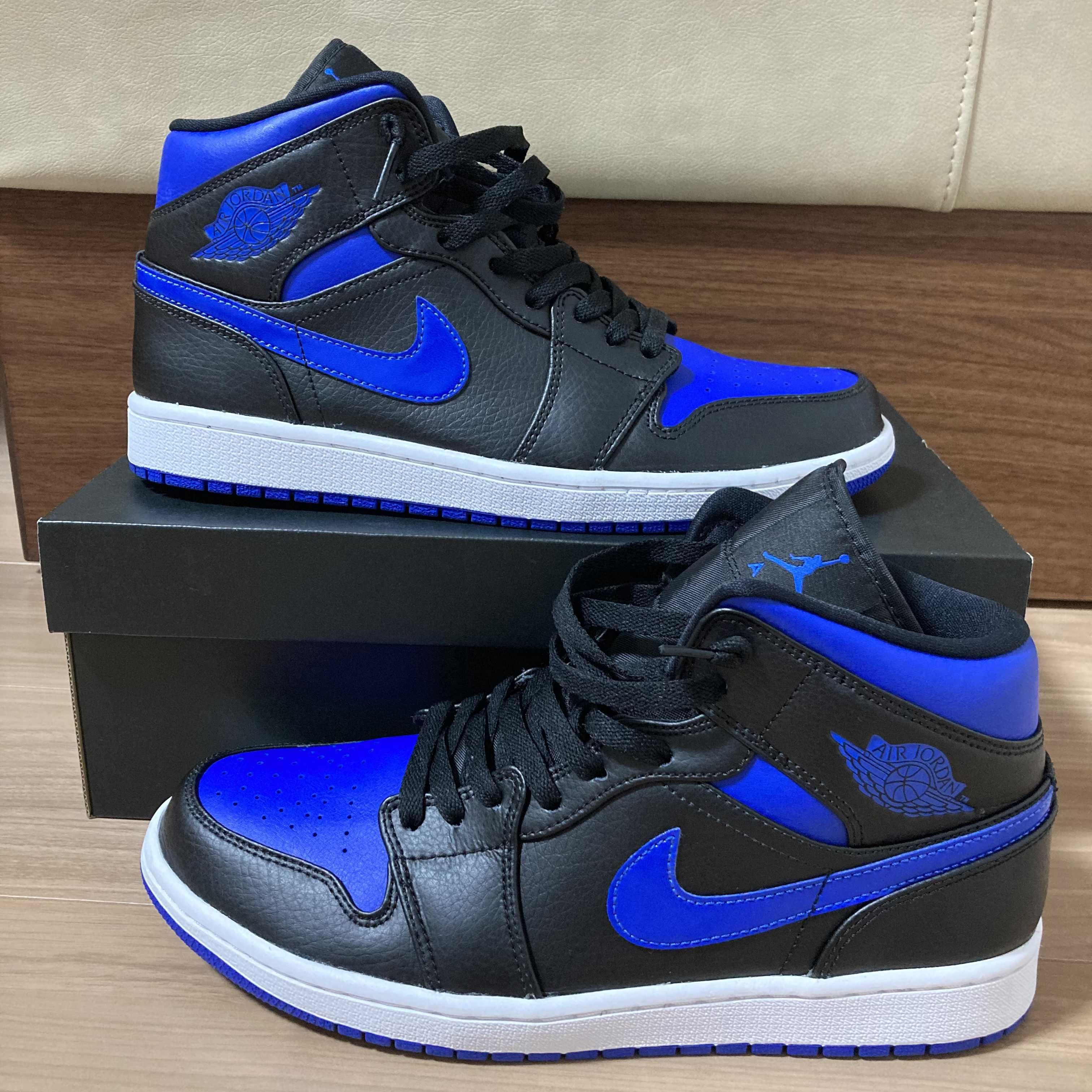 NIKE AIR JORDAN 1 MID "BLACK/BLUE"