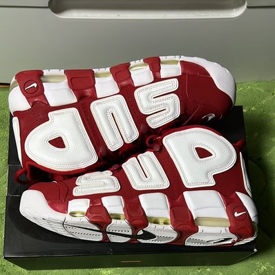 Supreme × Nike Air More Uptempo "White/Red"