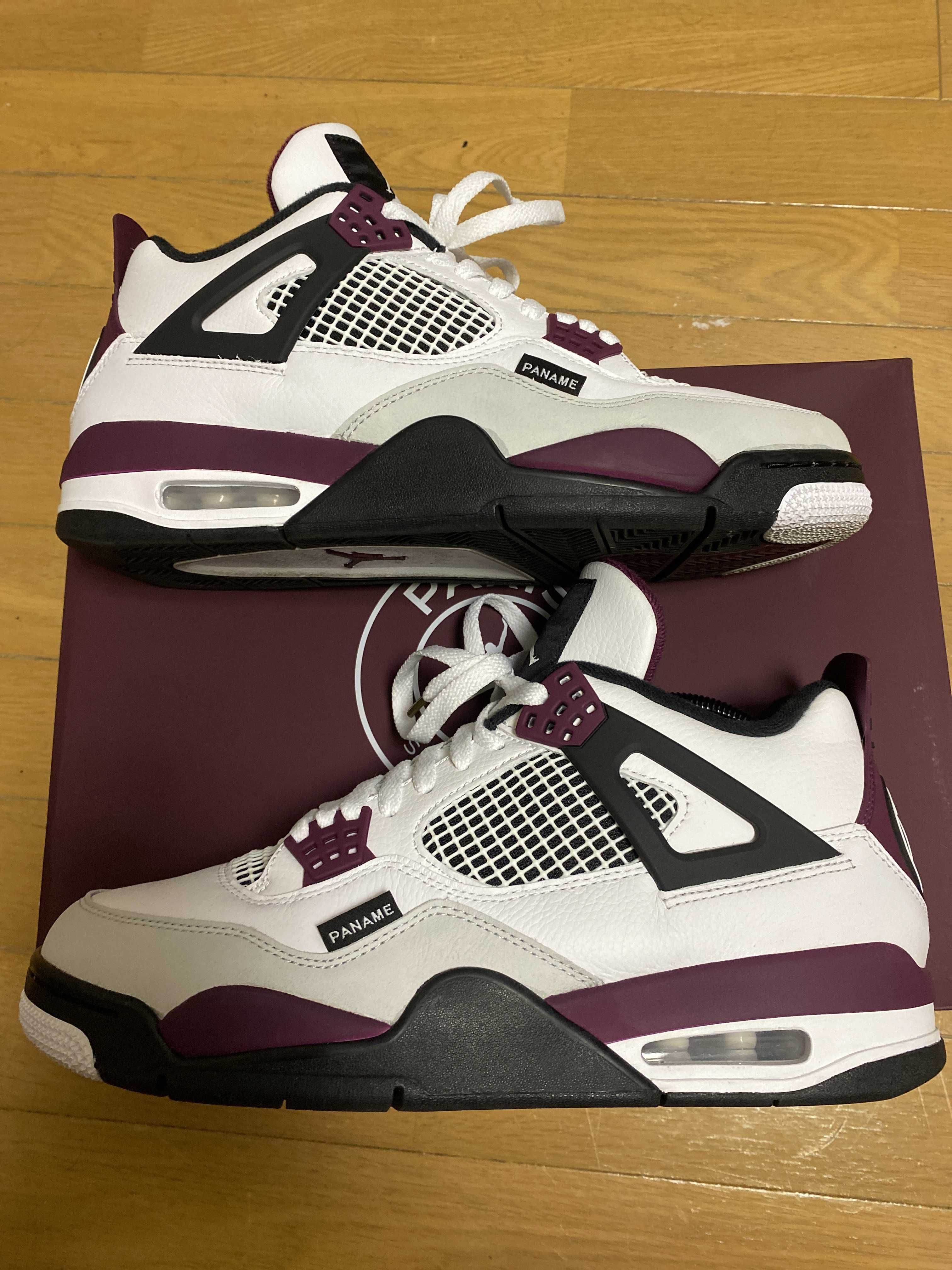 Paris Saint Germain ×Nike Air Jordan 4 Retro "White/Bordeaux/Neutral Gray"