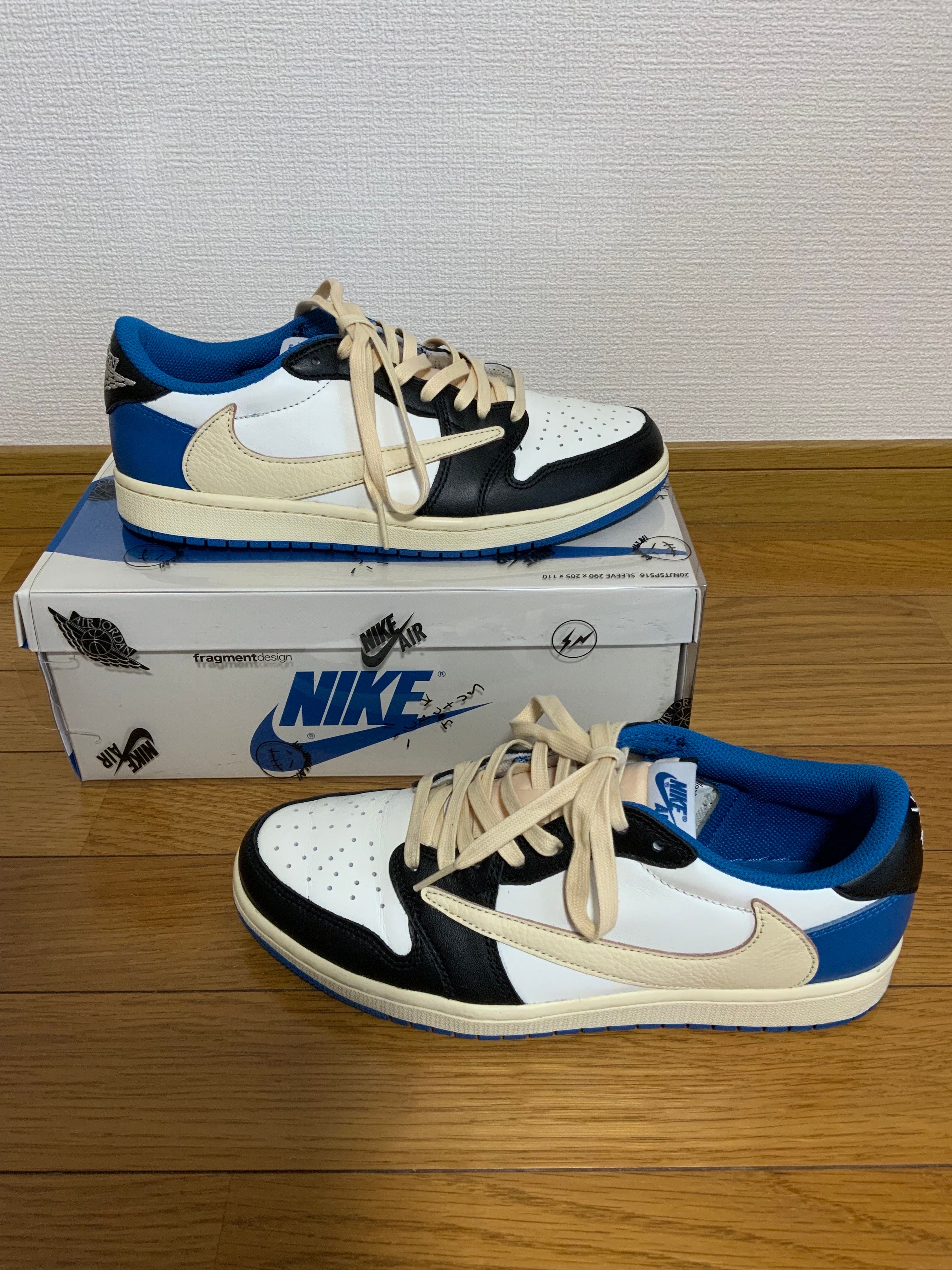Travis Scott × fragment design × Nike Air Jordan 1 Low OG SP "Military Blue"