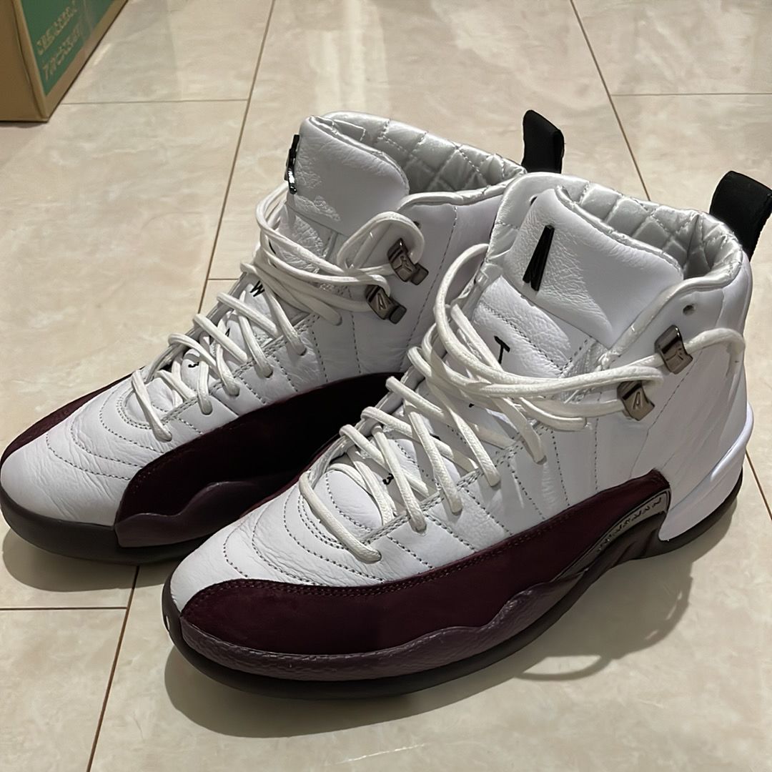 A Ma Maniere × Nike Women's Air Jordan 12 "White and Burgundy Crush"
