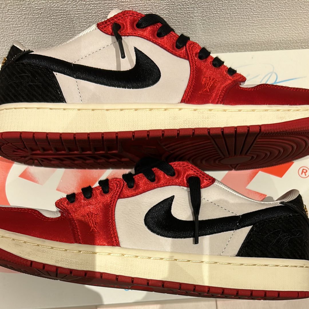 Trophy Room × Nike Air Jordan 1 Low OG "Sail and Varsity Red"