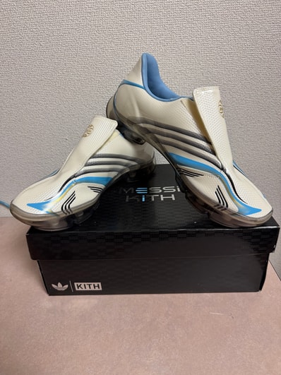 KITH × adidas F50 Inframe "Off White/Clear Blue"