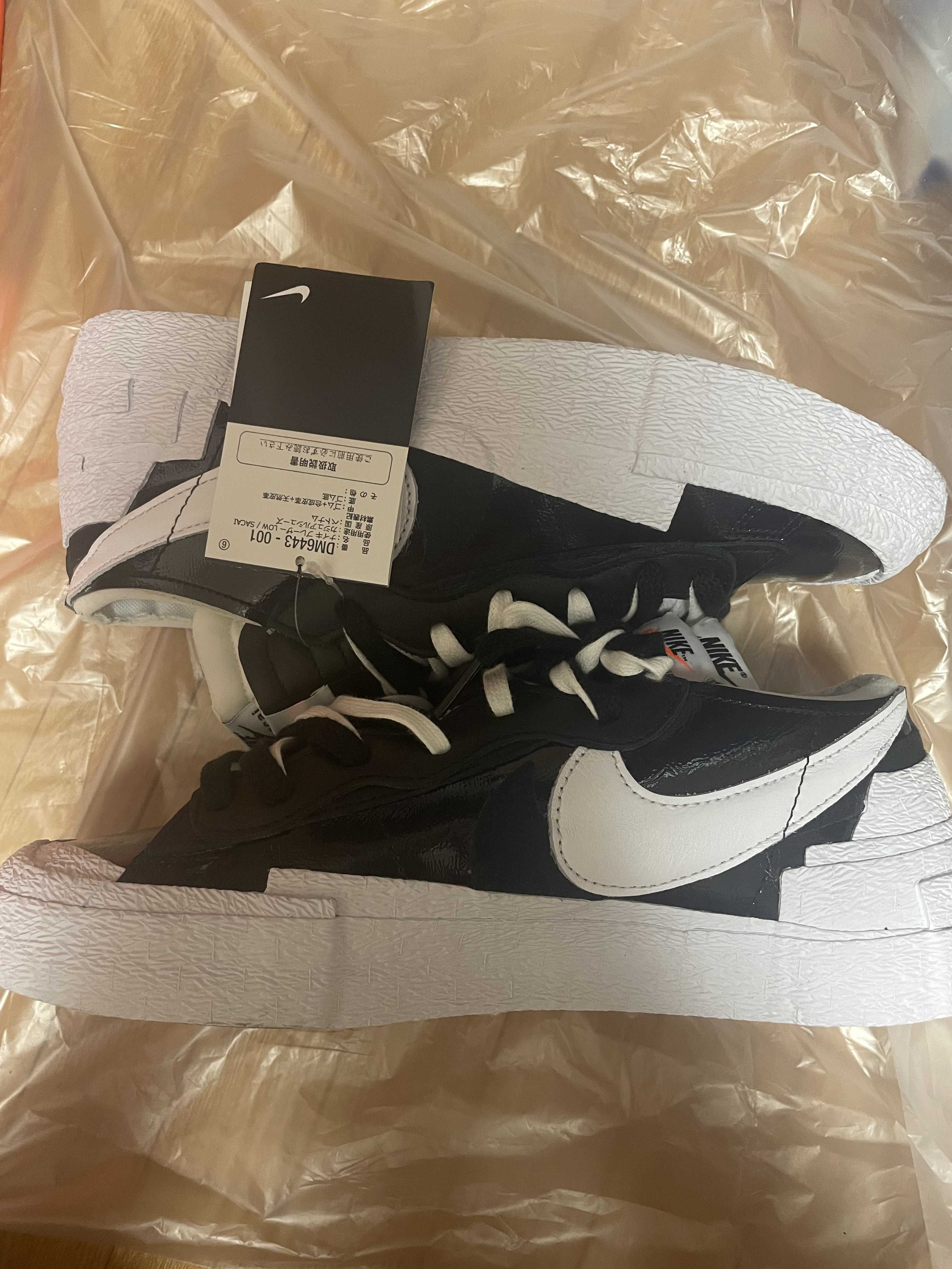 sacai × Nike Blazer Low "Black Patent Leather"