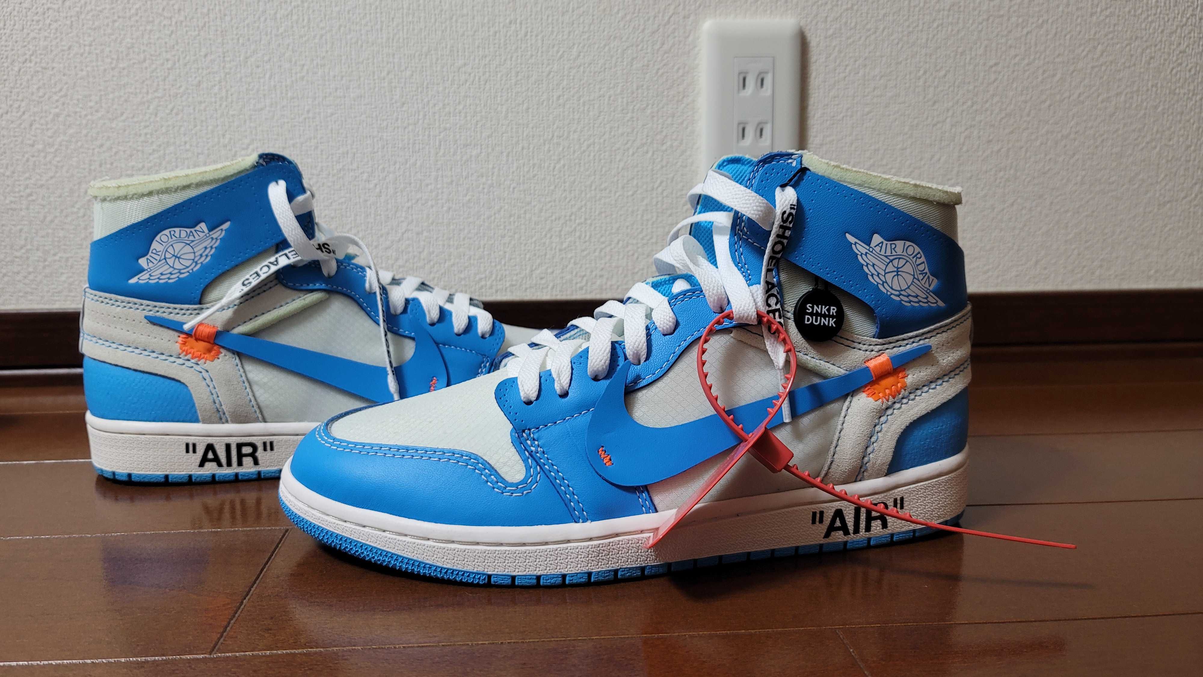 Off-White × Nike Air Jordan 1 High UNC "White/Dark Powder Blue"