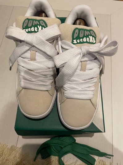 XLARGE × Puma Suede XL "Frosted Ivory/Archive Green"