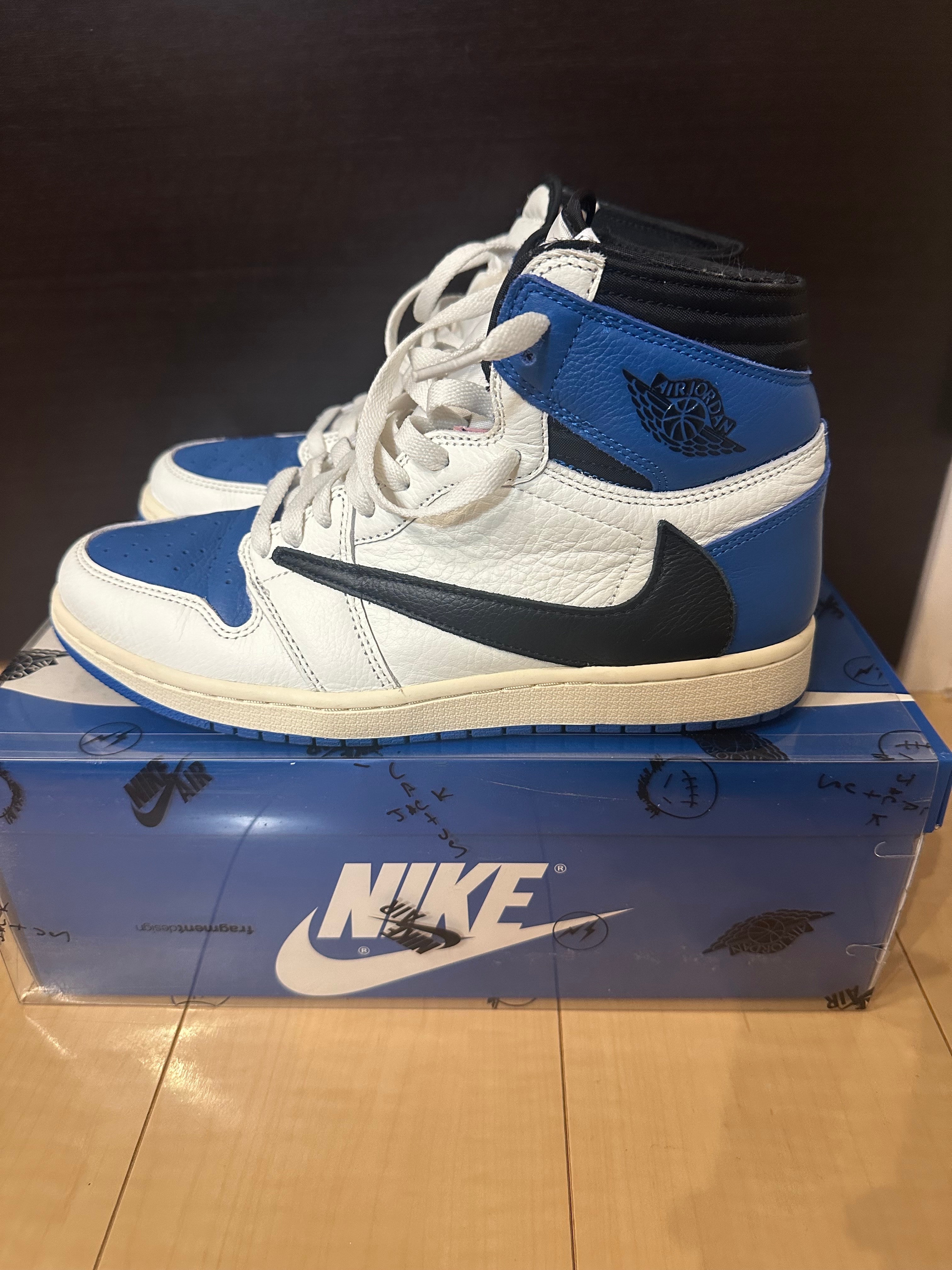 Travis Scott × fragment design × Nike Air Jordan 1 Retro High OG SP "Military Blue"