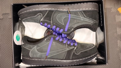 Travis Scott × Nike Air Jordan 1 Low OG SP "Black Phantom"