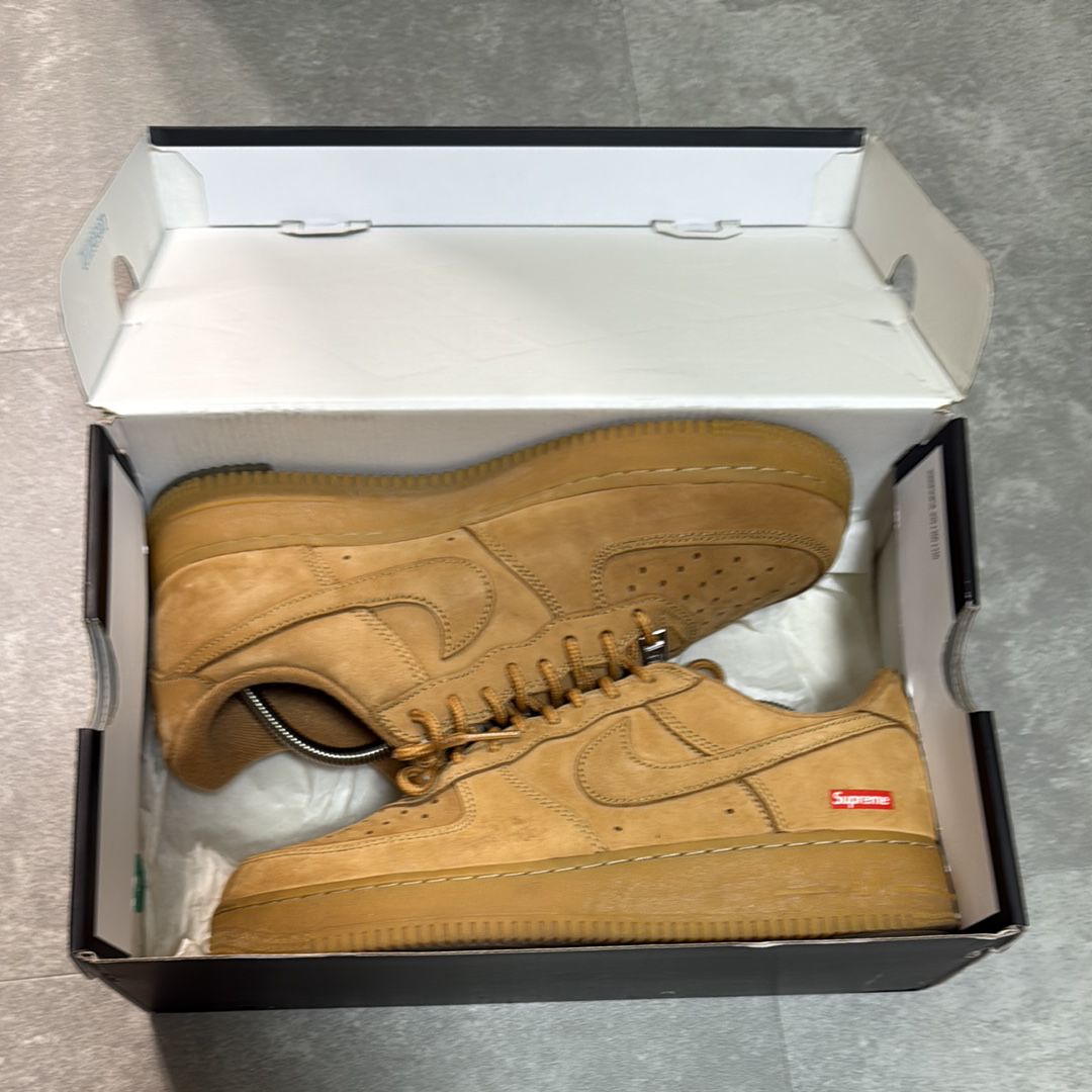 Supreme × Nike Air Force 1 Low "Flax/Wheat"