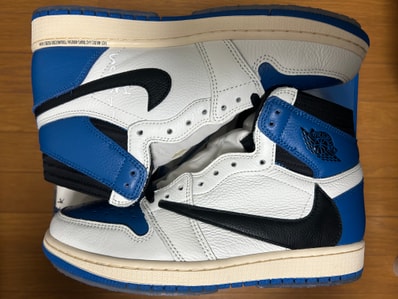 Travis Scott × fragment design × Nike Air Jordan 1 Retro High OG SP "Military Blue"