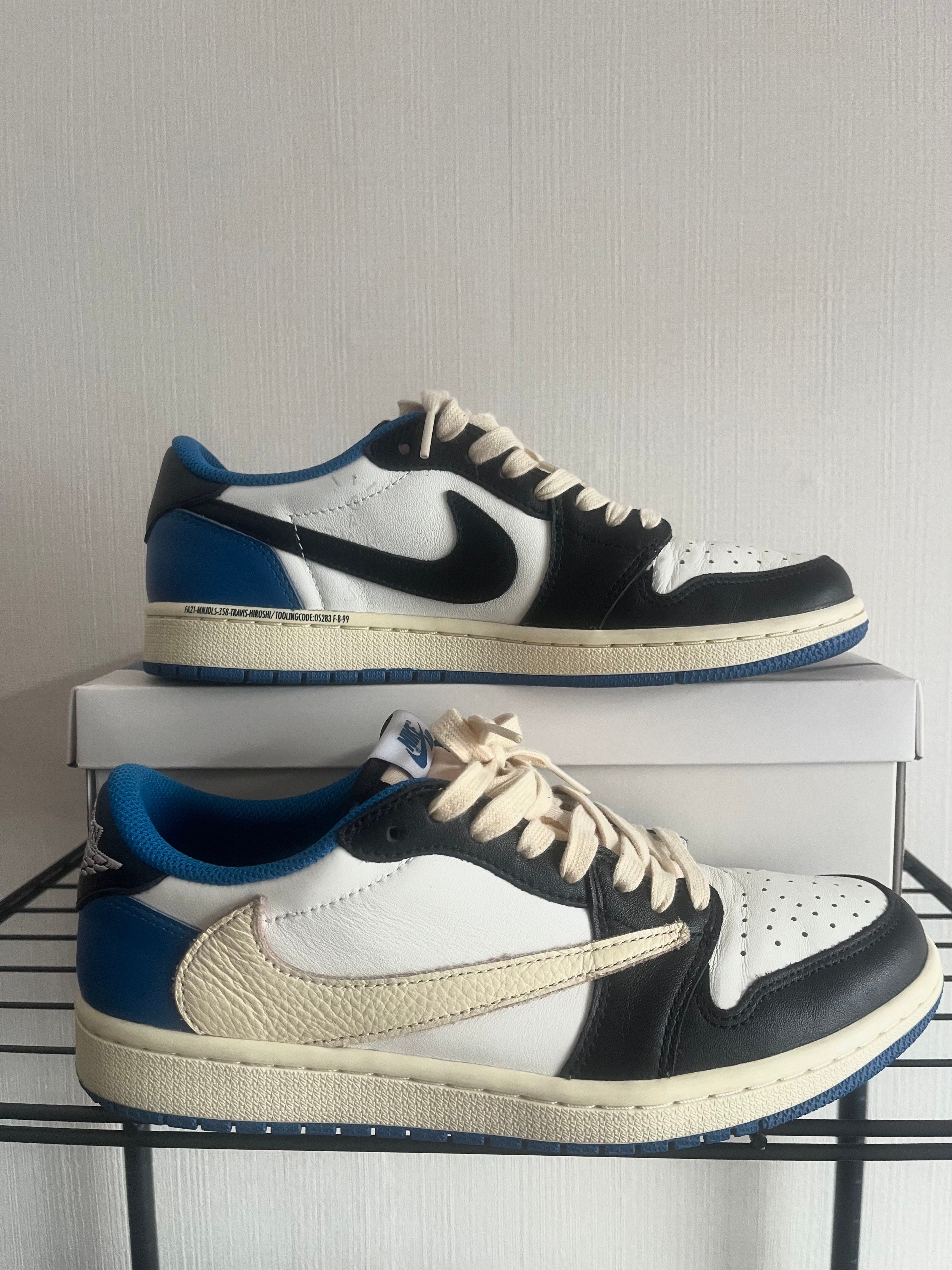 Travis Scott × fragment design × Nike Air Jordan 1 Low OG SP "Military Blue"