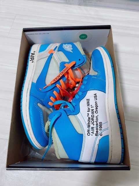 Off-White × Nike Air Jordan 1 High UNC "White/Dark Powder Blue"