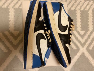 Travis Scott × fragment design × Nike Air Jordan 1 Low OG SP "Military Blue"