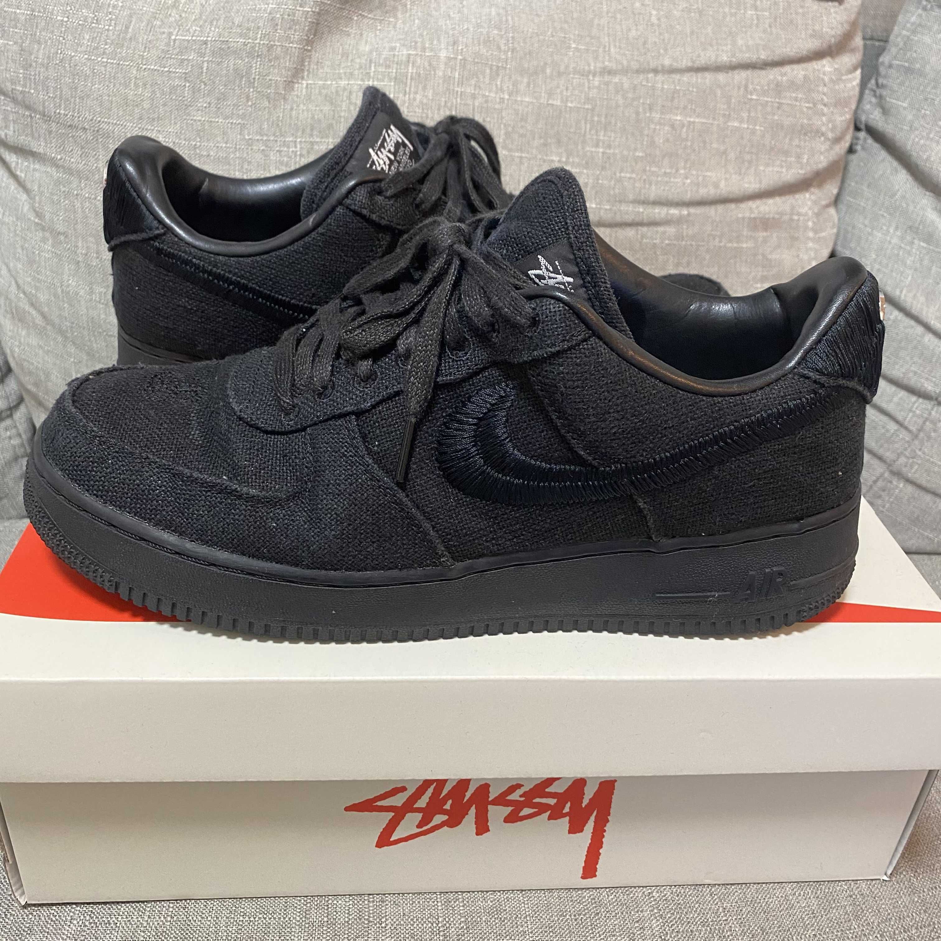 Stussy × Nike Air Force 1 Low "Triple Black"