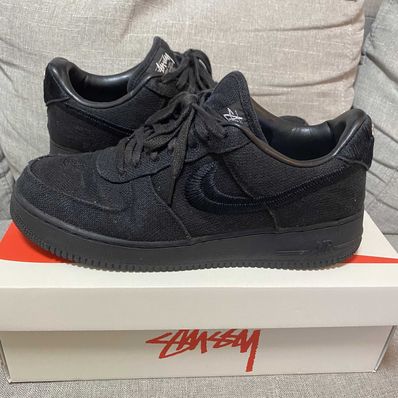 Stussy × Nike Air Force 1 Low "Triple Black"