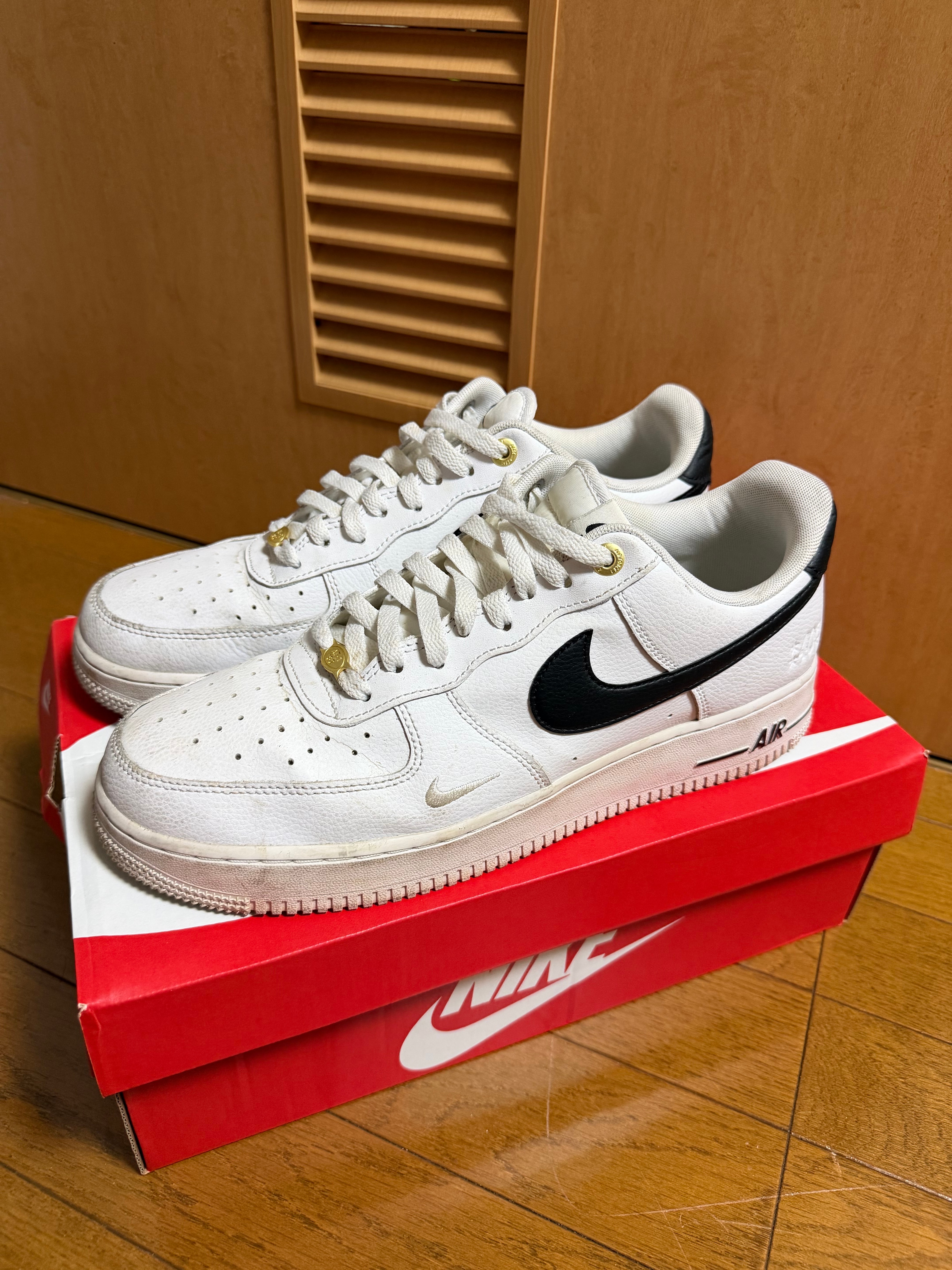 Nike Air Force 1 Low '07 LV8 40th Anniversary "Black/White-Metallic Gold"