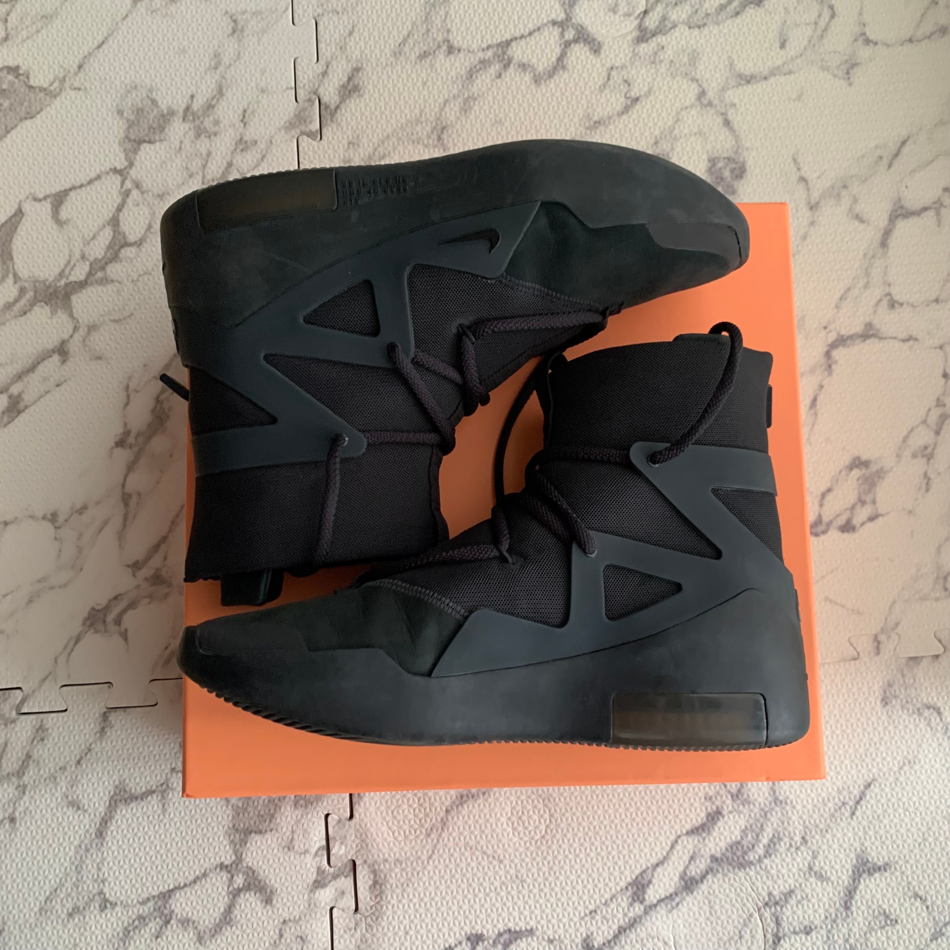 Fear Of God × Nike Air  1 "Triple Black"