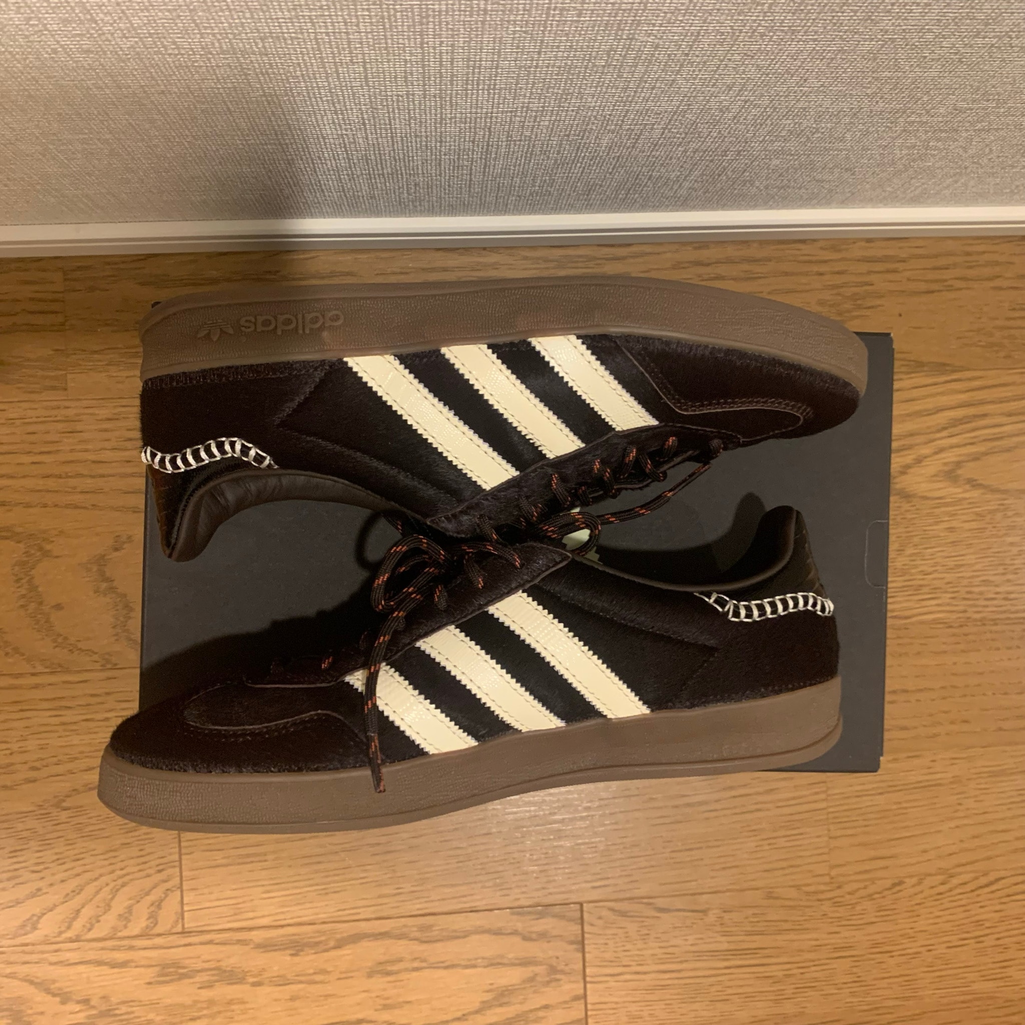 Wales Bonner × adidas Gazelle Indoor Pony Hair "Aurora Coffee"