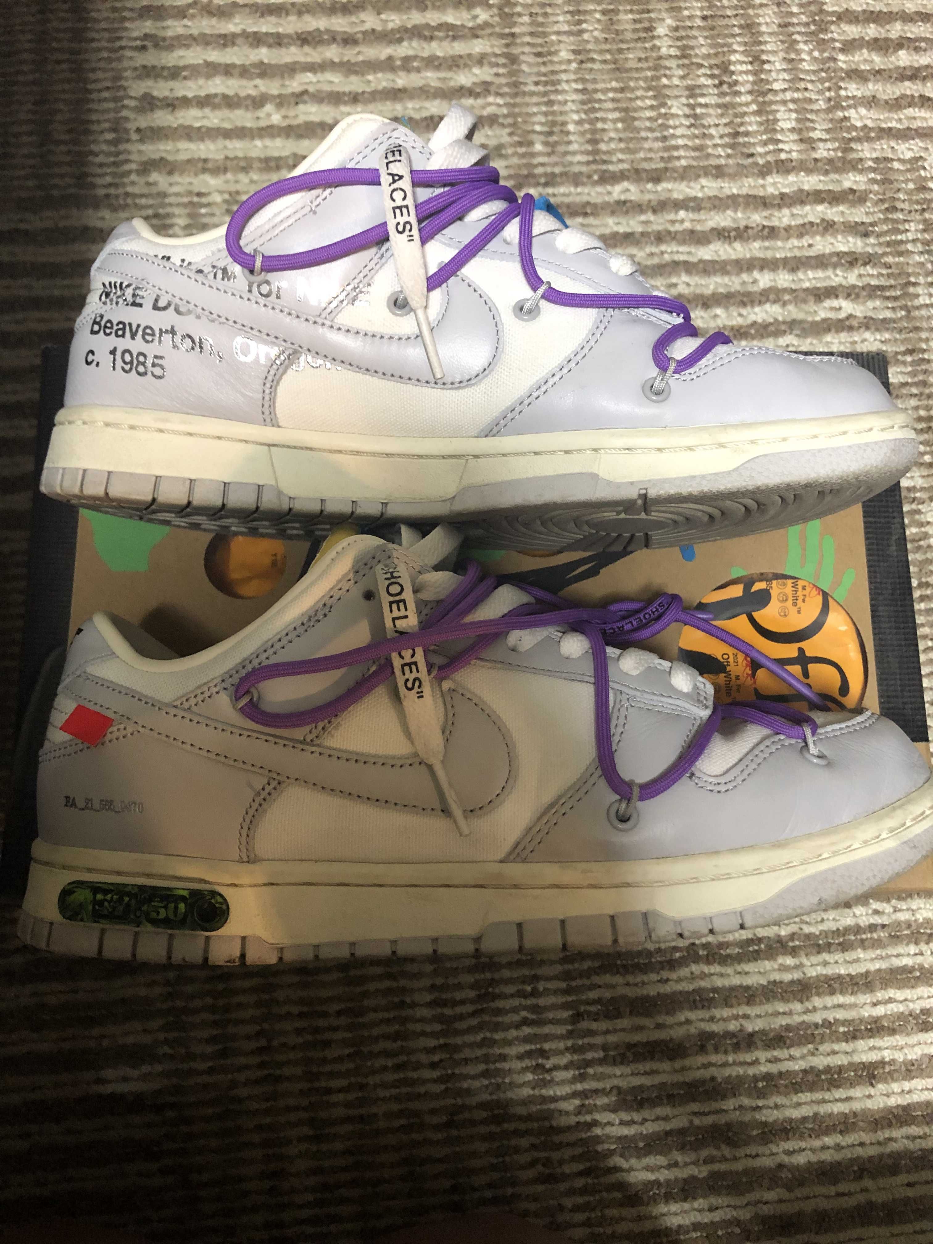 Off-White × Nike Dunk Low "Sail/Neutral Gray"