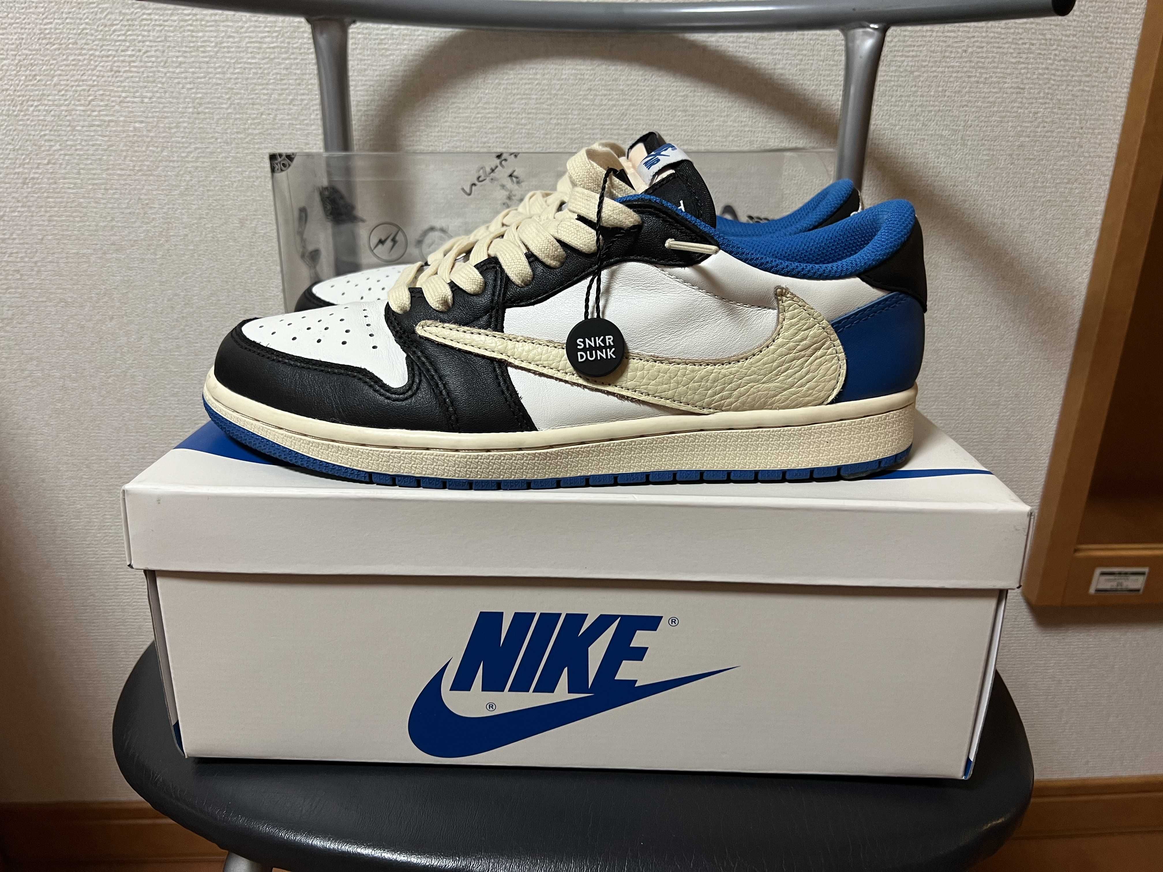 Travis Scott × fragment design × Nike Air Jordan 1 Low OG SP "Military Blue"