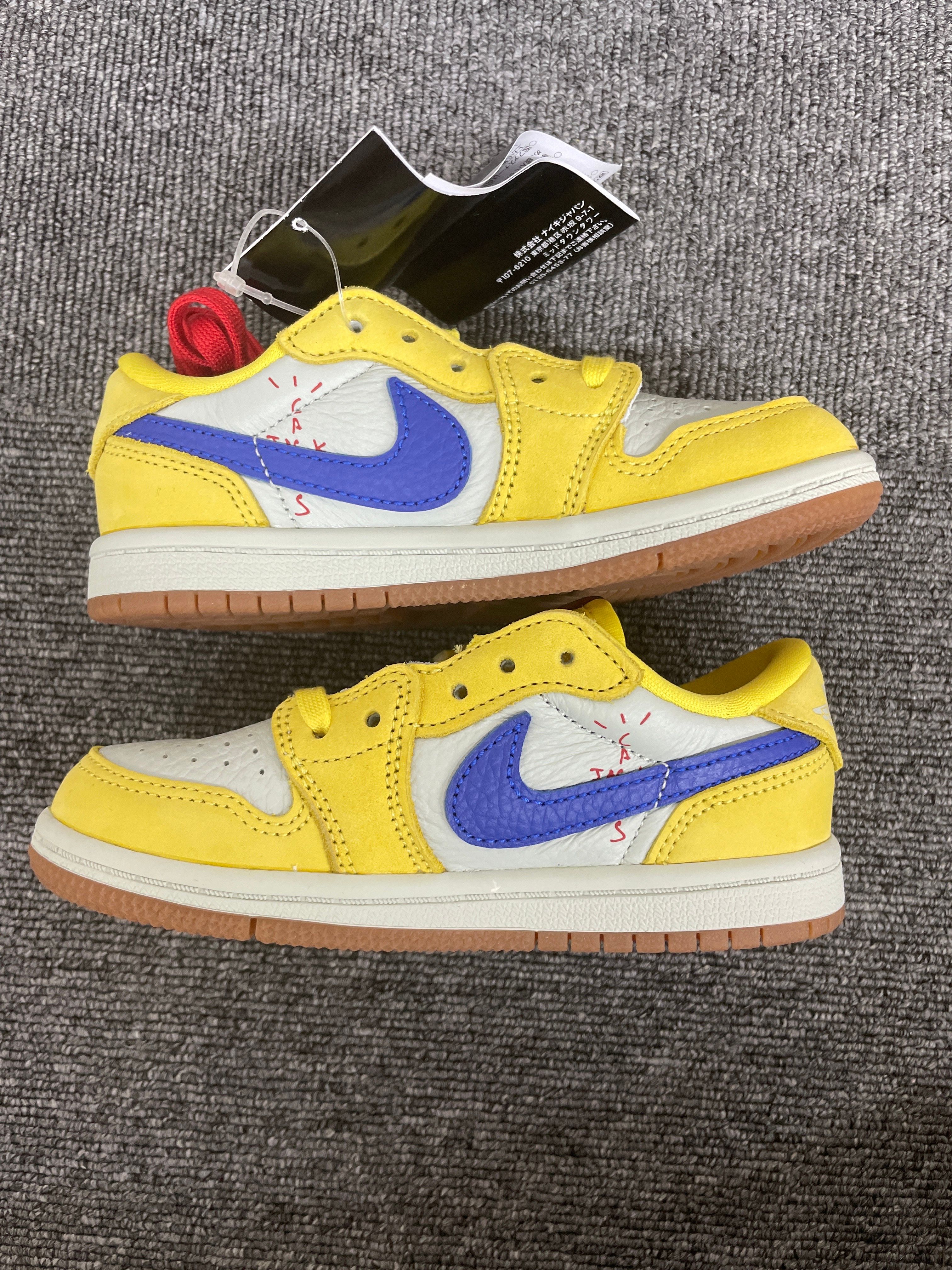 Travis Scott × Nike TD Air Jordan 1 Low OG "Canary"