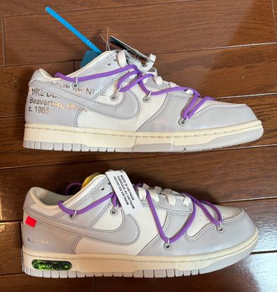 Off-White × Nike Dunk Low "Sail/Neutral Gray"