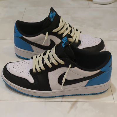 Nike Women's Air Jordan 1 Low OG "Black and Dark Powder Blue/UNC"