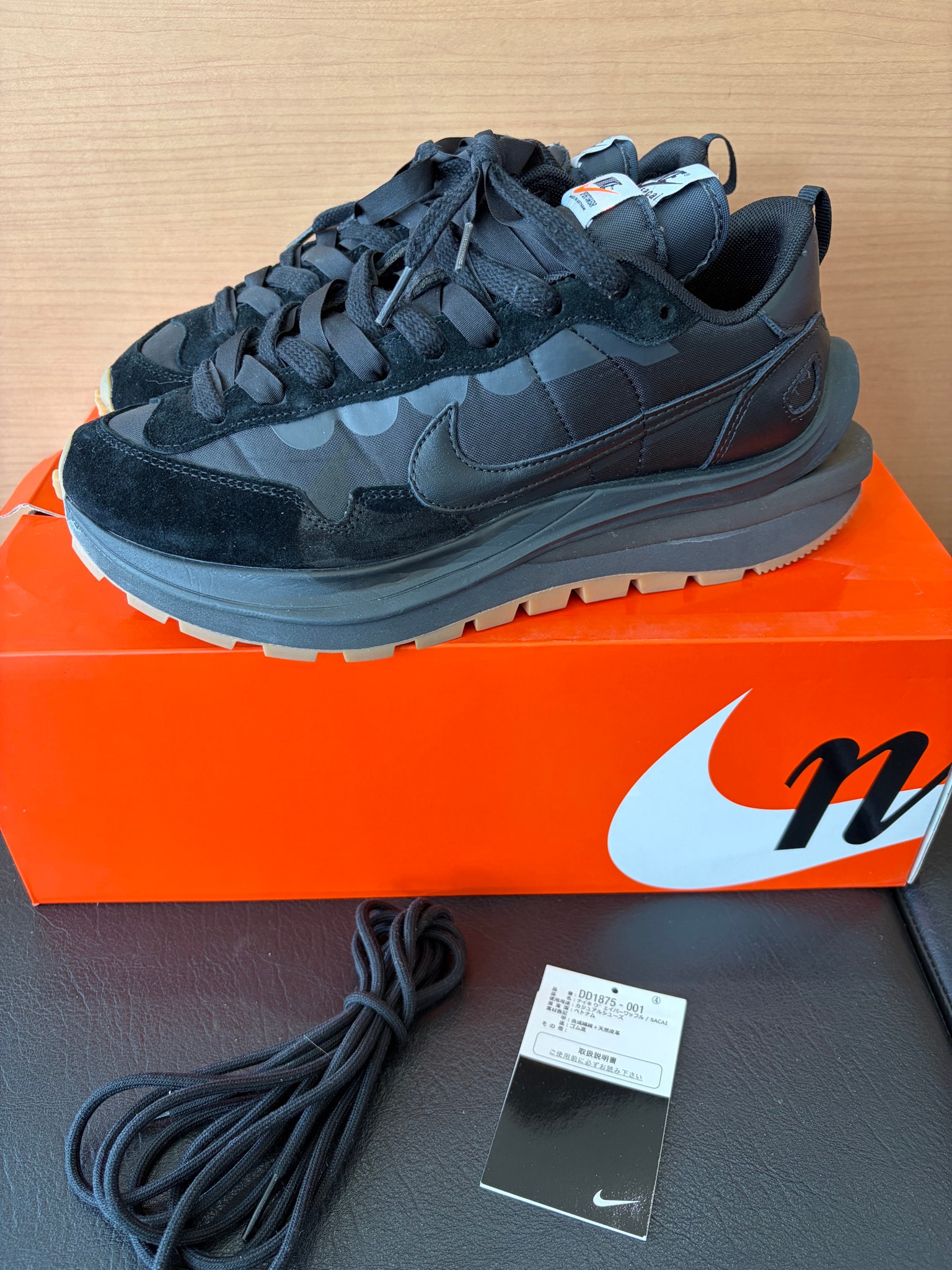 sacai × Nike Vapor Waffle "Black Gum"