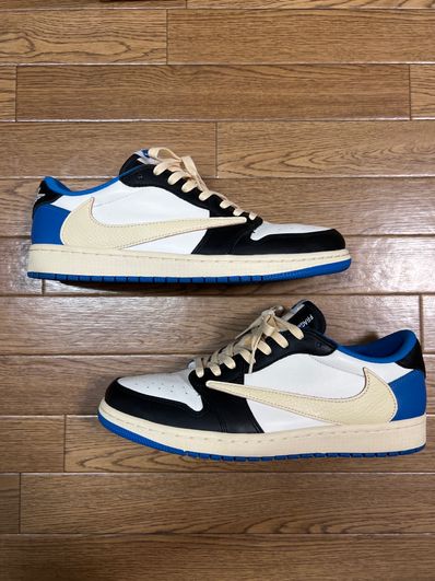 Travis Scott × fragment design × Nike Air Jordan 1 Low OG SP "Military Blue"