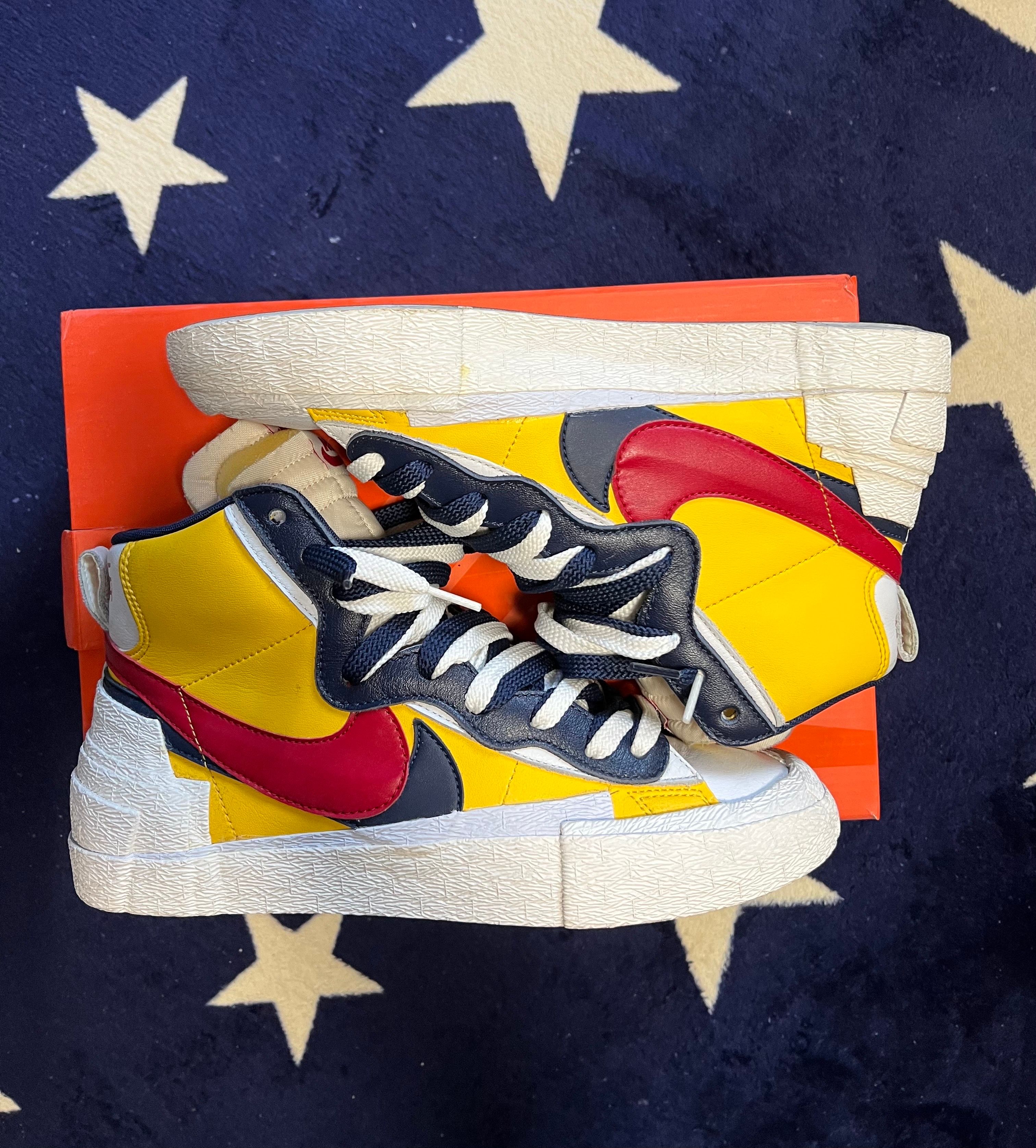 sacai × Nike Blazer Mid "Varsity Maize/Varsity Red"