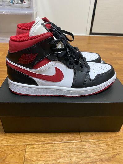 Nike Air Jordan 1 Mid "White/Gym Red Black"