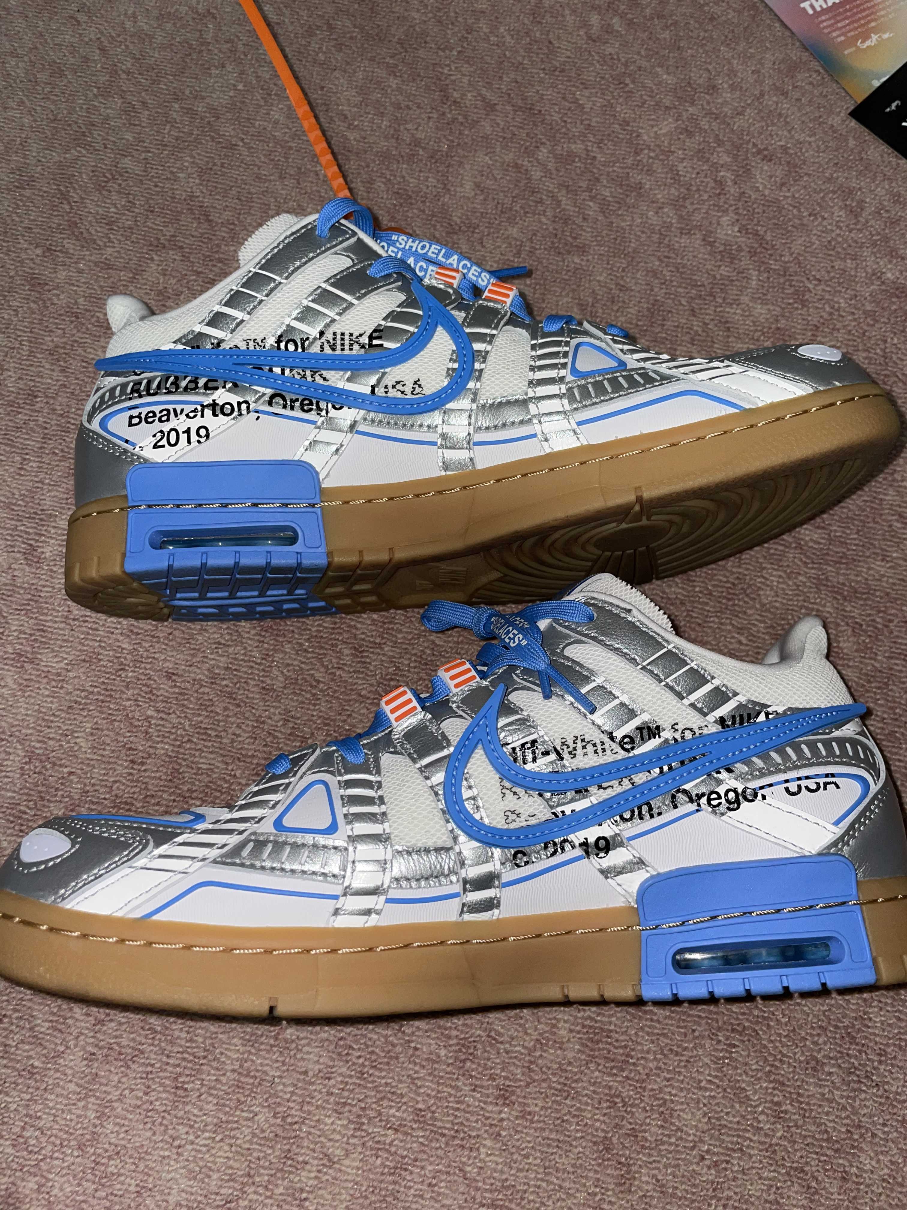 Off-White × Nike Air Rubber Dunk "White/University Blue"