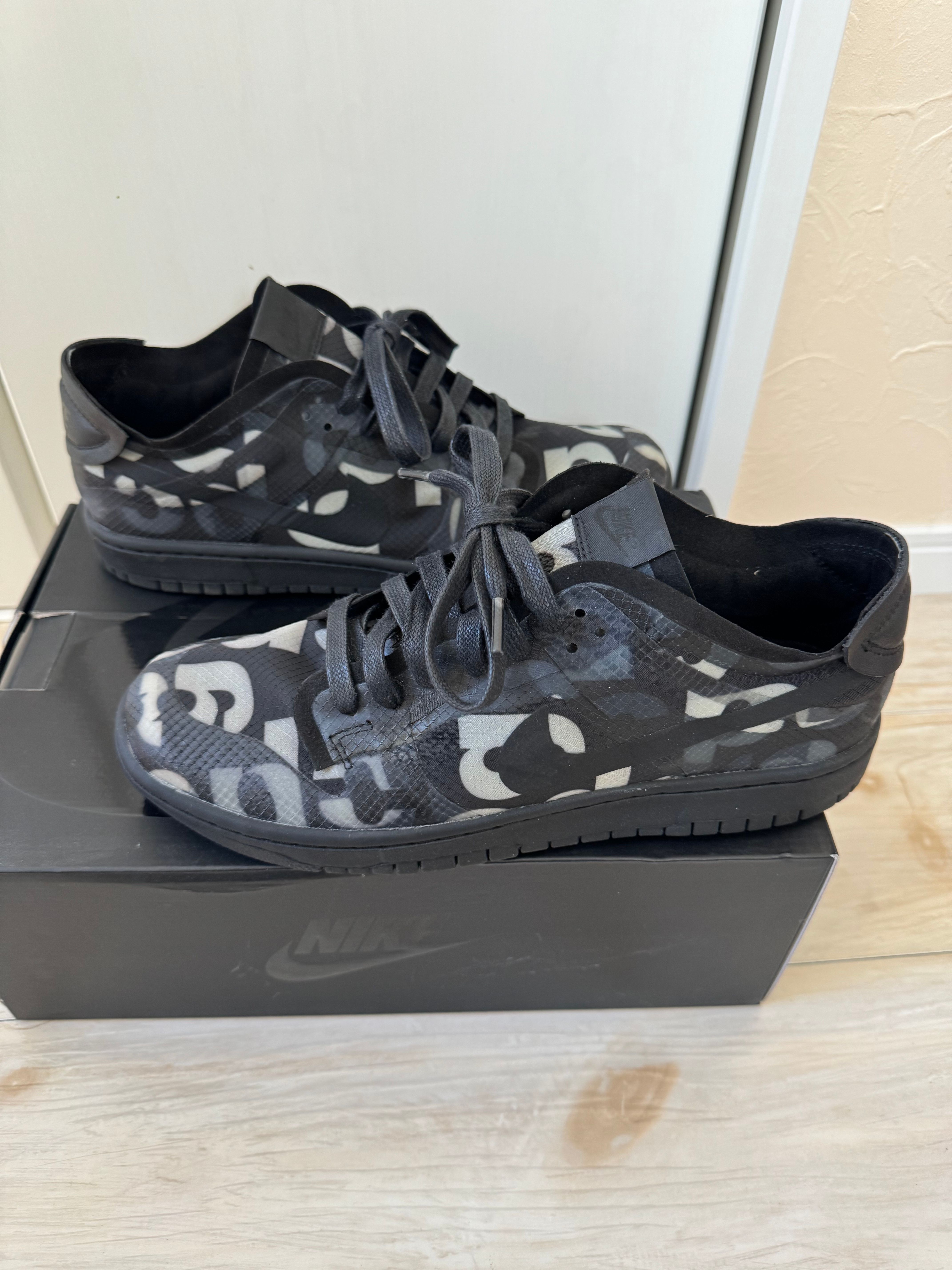 COMME des GARCONS × NIKE DUNK LOW Women's "BLACK/BLACK"