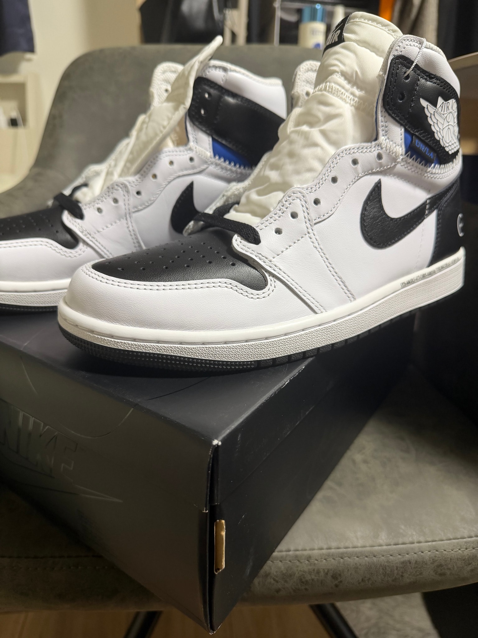 fragment design × UNION × Nike Air Jordan 1 Retro High OG "Black/White"