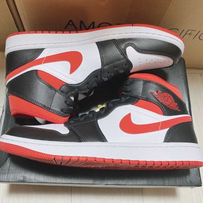 Nike Air Jordan 1 Mid "White/Gym Red Black"