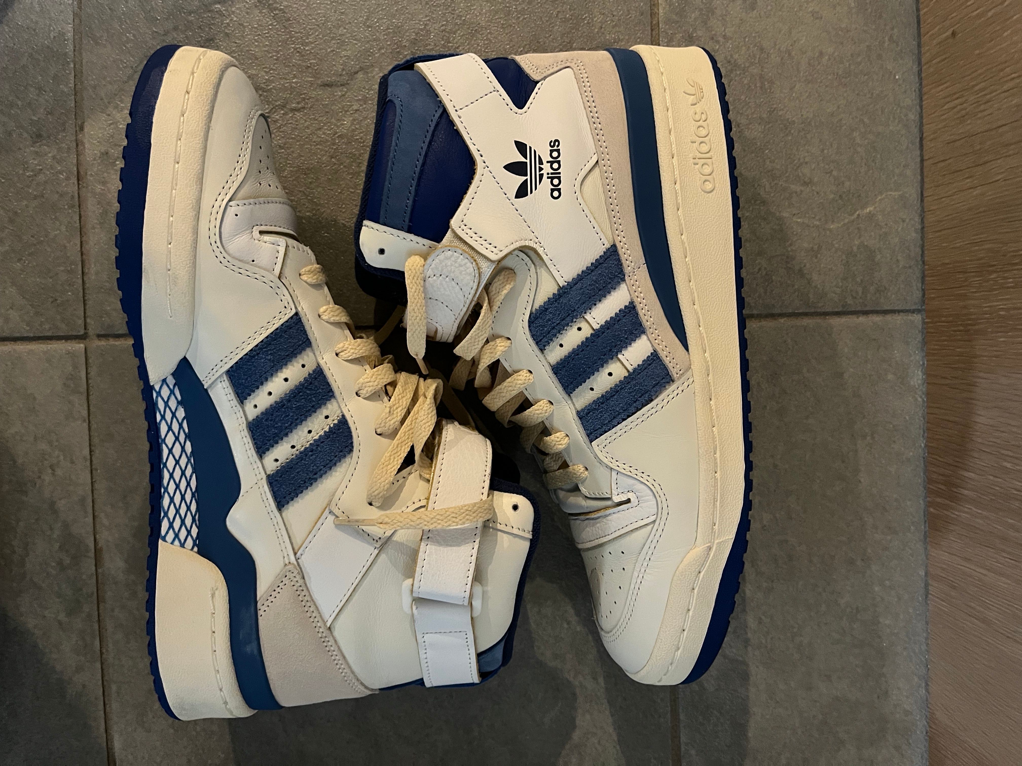 adidas Forum 84 High Blue Thread "Off White-Bright Blue/Footwear White"