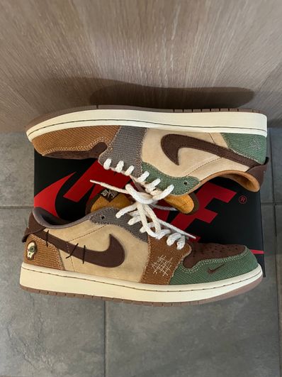 Zion Williamson × Nike Air Jordan 1 Low OG "Flax and Oil Green"