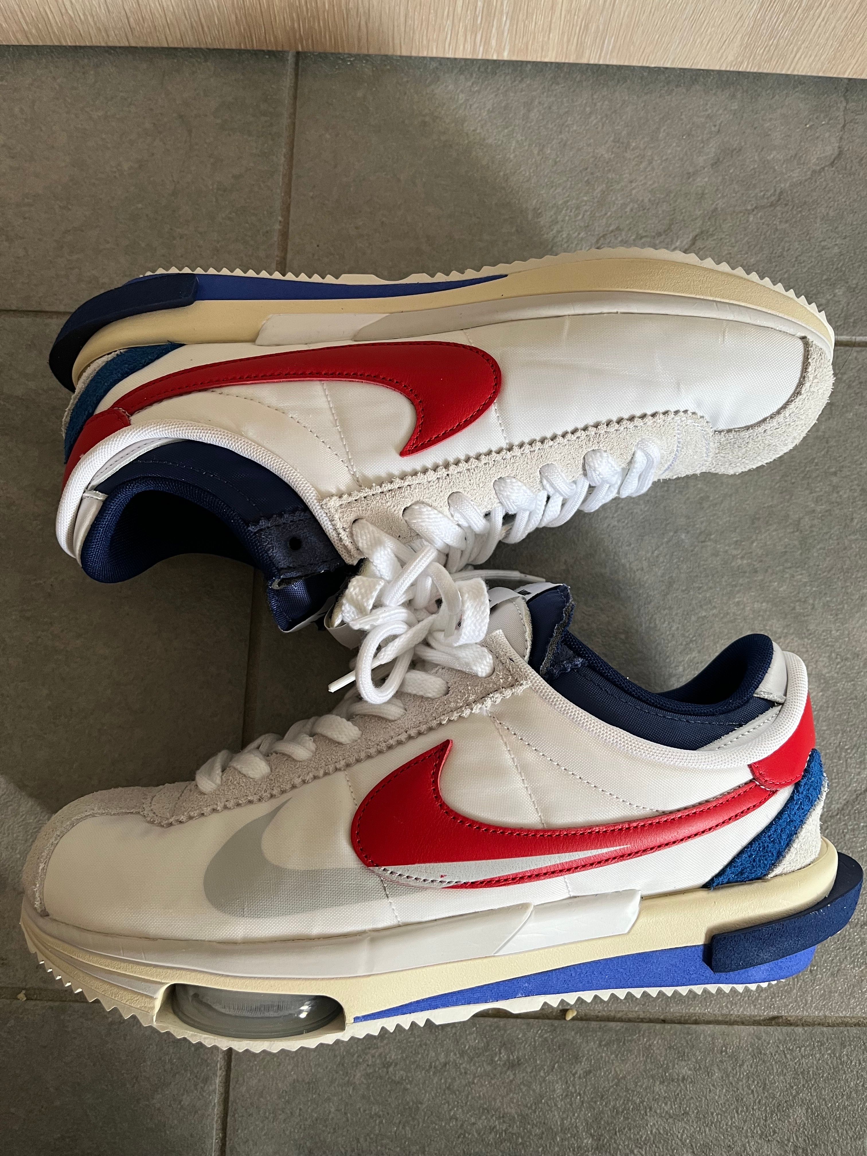 sacai × Nike Zoom Cortez "White and University Red"