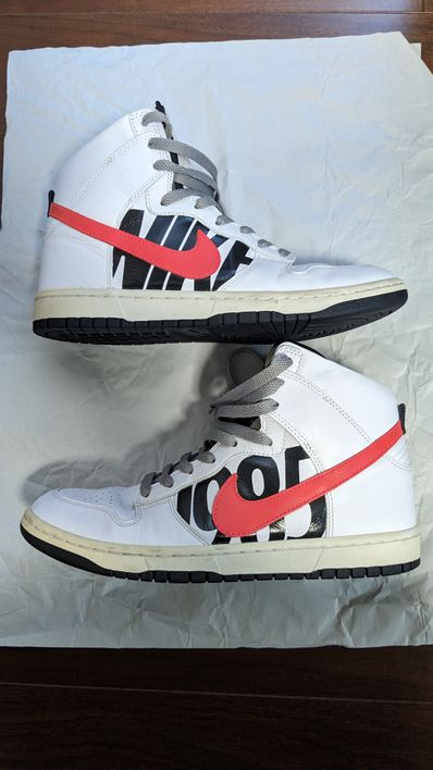 UNDEFEATED × Nike Dunk Lux High "White Infrared"