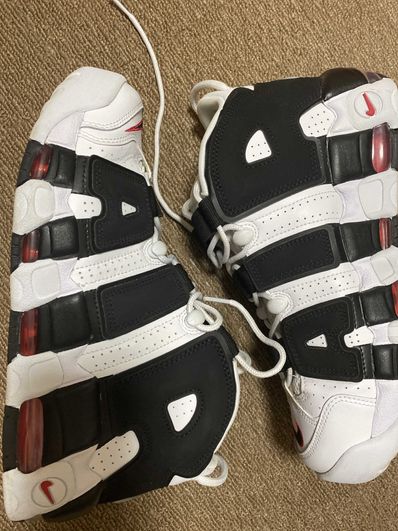 NIKE AIR MORE UPTEMPO "WHITE/BLACK/UNIVERSITY RED"(2020)