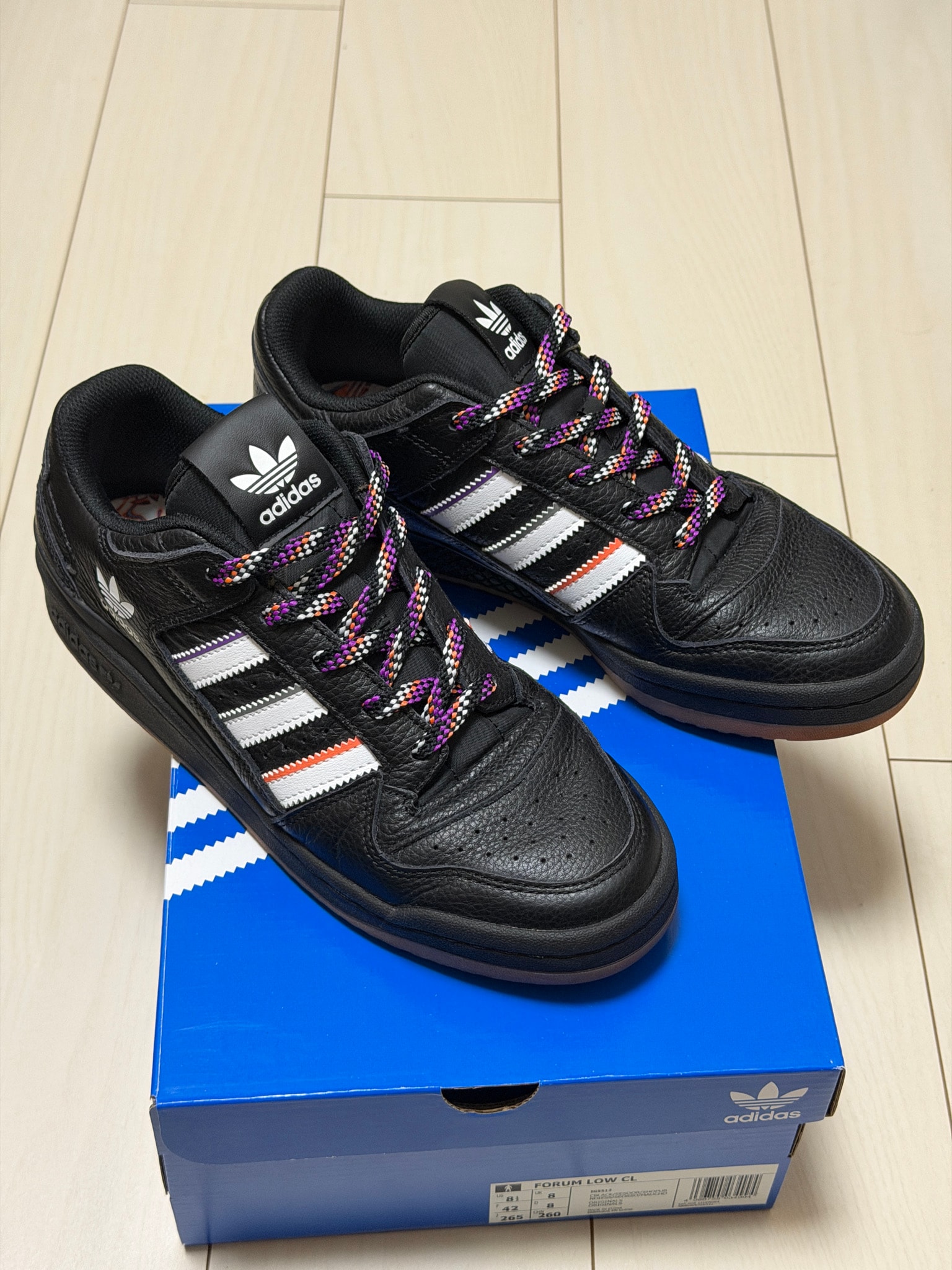 adidas Forum Low CL "Core Black/Semi Solar Orange/Shock Purple"
