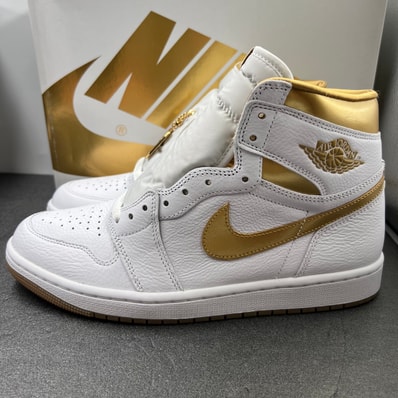 Nike Women's Air Jordan 1 Retro High OG "White and Gold"
