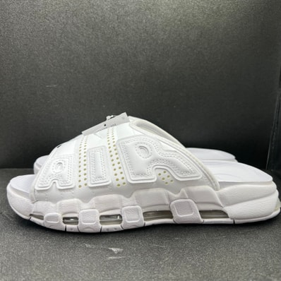 Nike Air More Uptempo Slide "Triple White" (FD9883-101/FD9884-101)