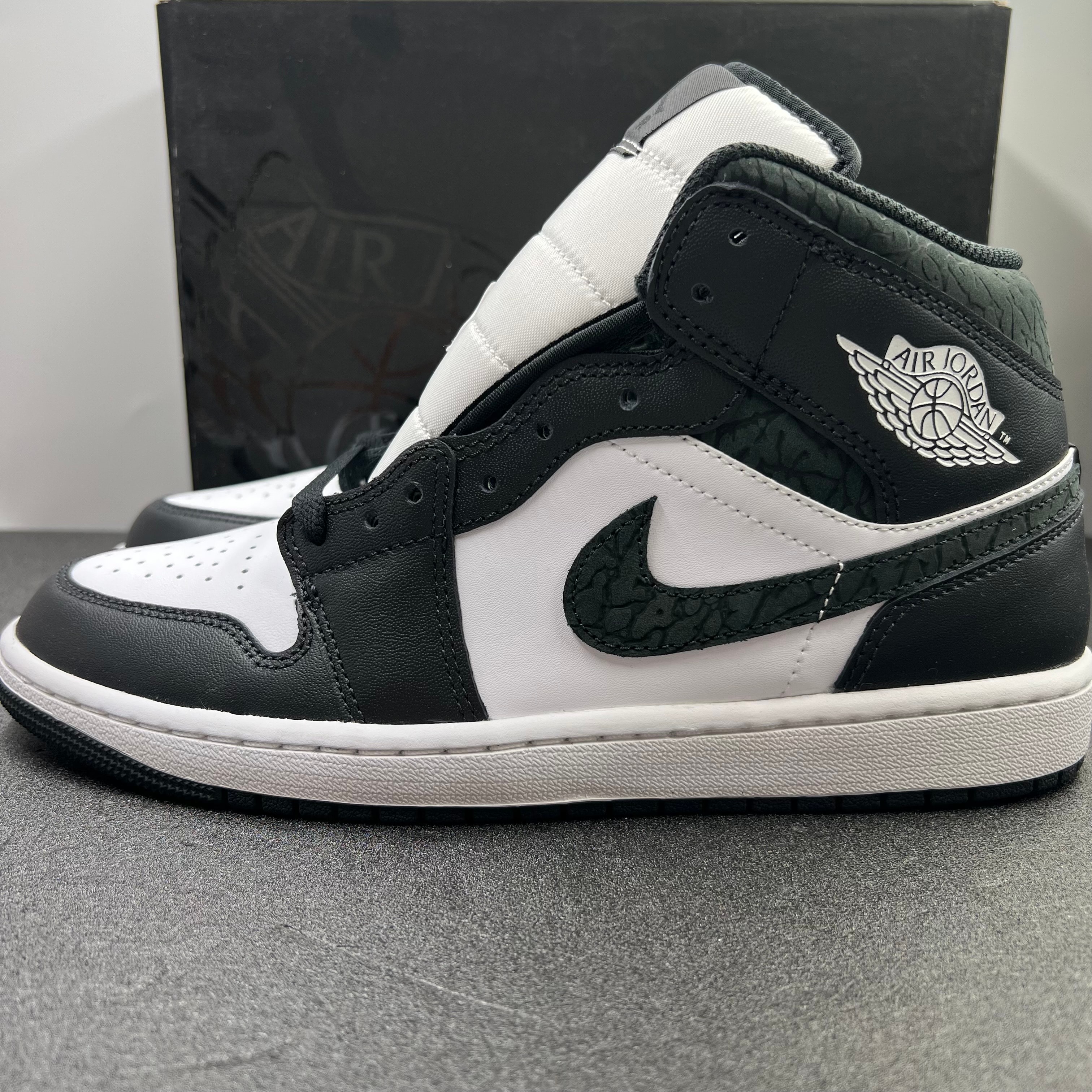 Nike Air Jordan 1 Mid "Panda Elephant/Safari"
