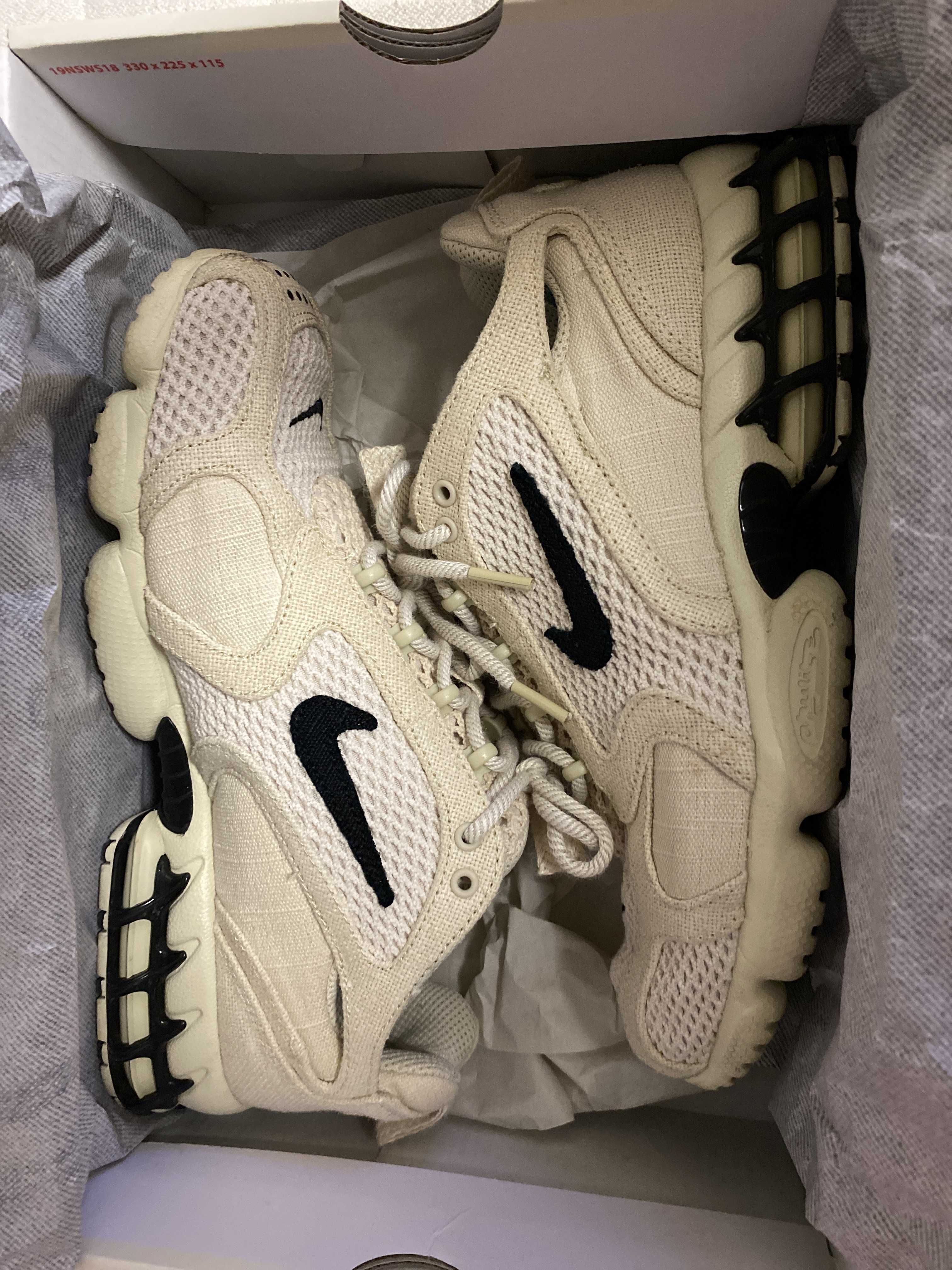 Stussy × Nike Air Zoom Spiridon CG 2 "Fossil/Black"