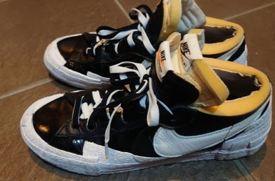 sacai × Nike Blazer Low "Black Patent Leather"