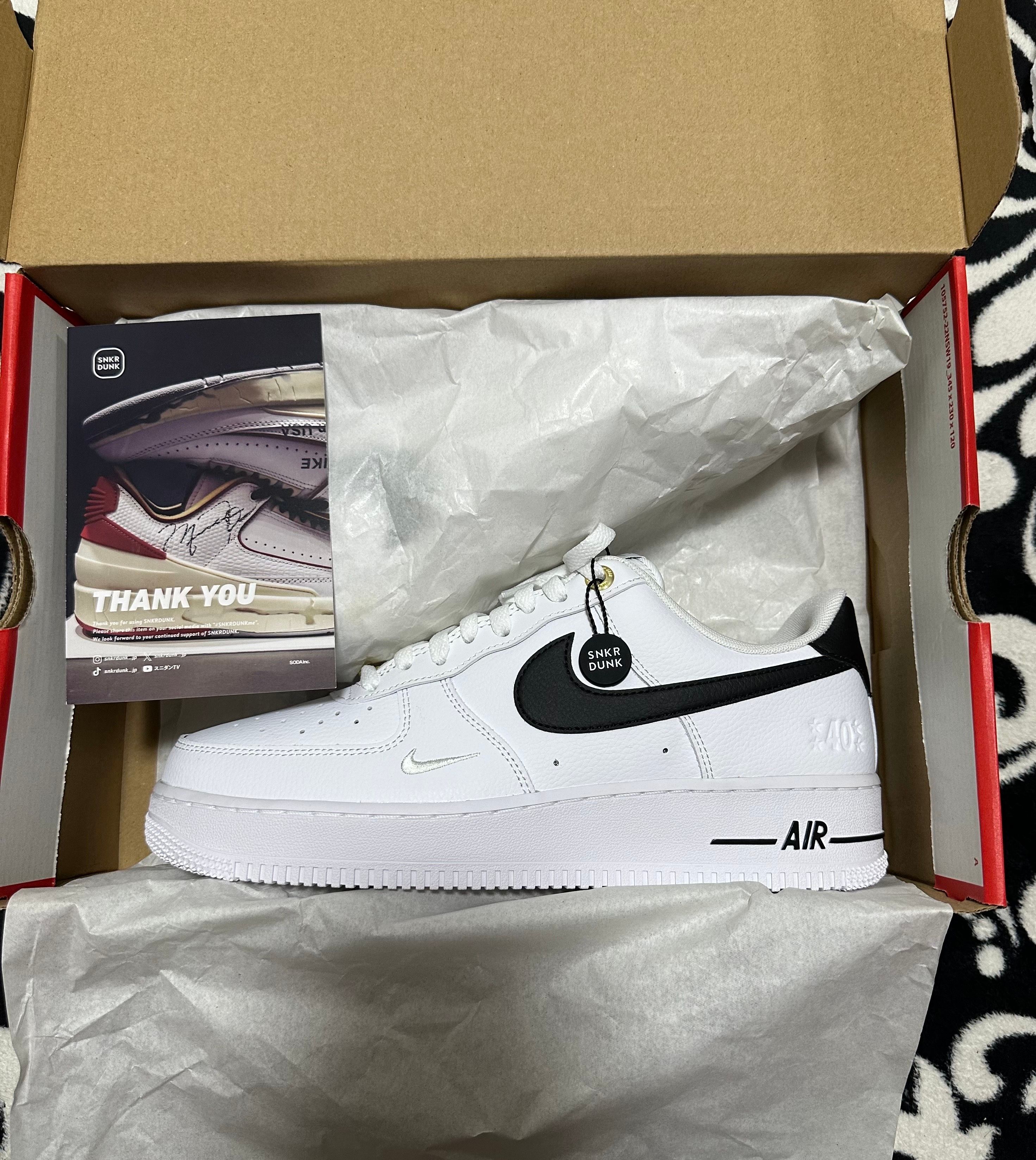 Nike Air Force 1 Low '07 LV8 40th Anniversary "Black/White-Metallic Gold"